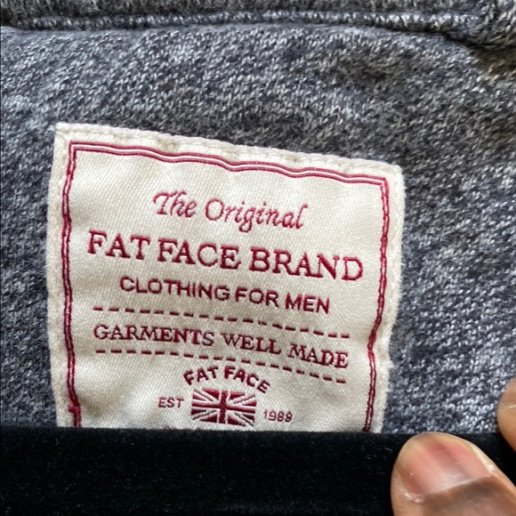 Fat Face Heather Gray Hoodie, Size S - Picture 4 of 4